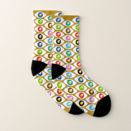 Funky Warm Brown Eyes Men Women Socken
