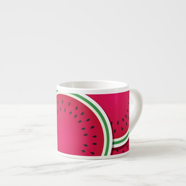 Funky Wassermelon-Scheiben Espressotasse (Vorderseite Rechts)