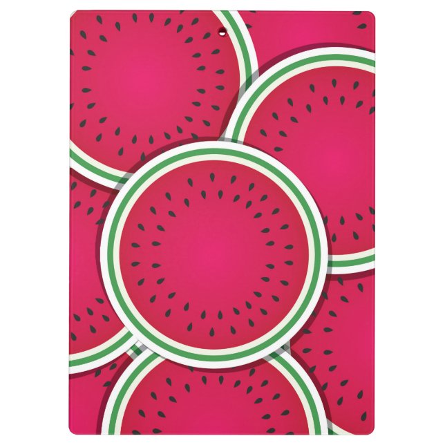 Funky Wassermelon-Scheiben Klemmbrett (Rückseite)