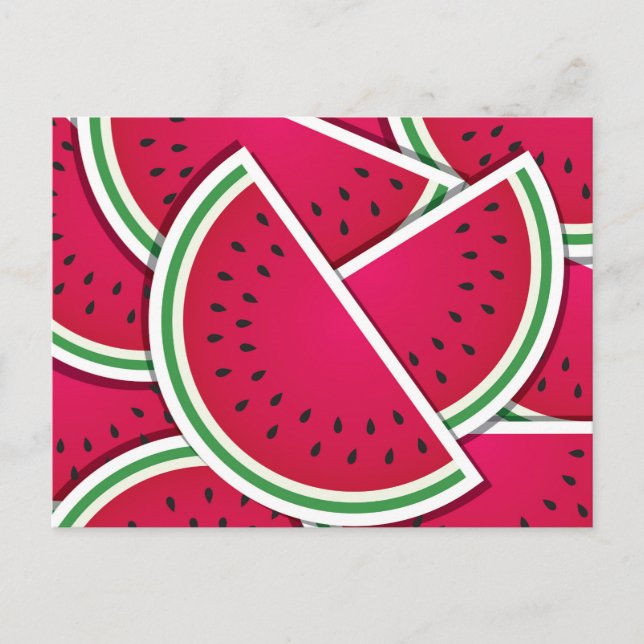 Funky-Wassermelonen Postkarte (Vorderseite)