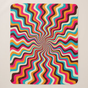 Funky wavy, vielfarbig, sonnenburst background art sherpadecke