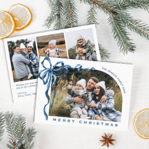 Funky Weihnachten Boho Blaues Schleifenband 4 Foto