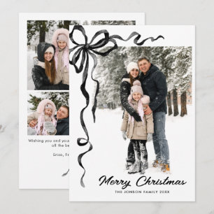 Funky Weihnachten Boho Schwarzes Schleifenband 5 F