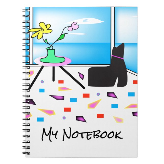 Funky Whimsical Colorful Miami, Grafik Notizblock (Vorderseite)