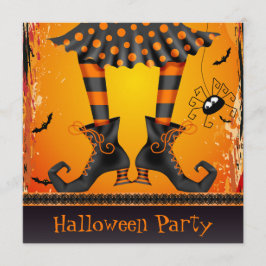 Funky Whimsical Witz Legs Halloween-Party Einladung