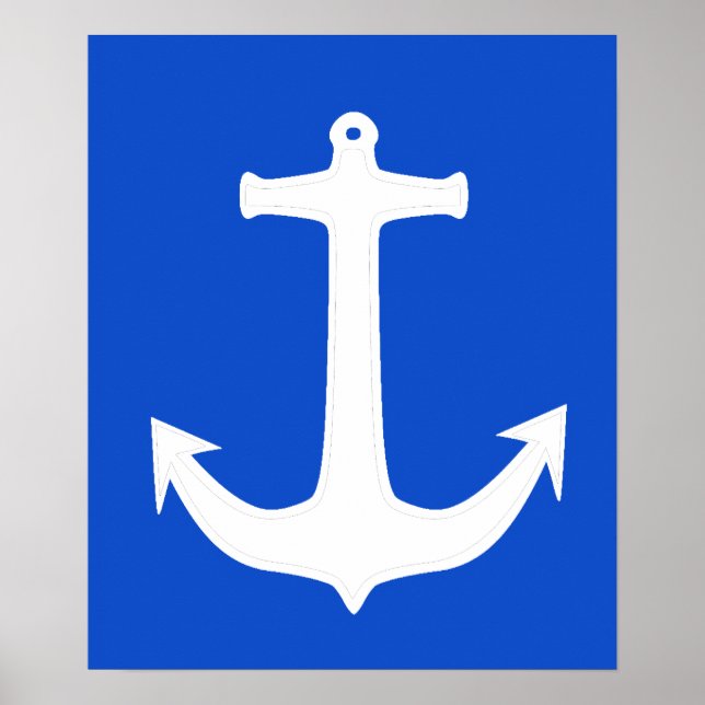 Funky White Anchor A3 Poster (Vorne)