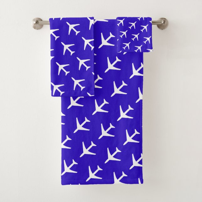 Funky White Plane Blue Arrière - plan Aviation (En situation)