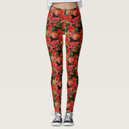 Funky wilde Mohnblumen-Leggings Leggings