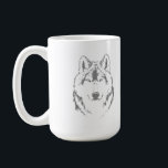 Funky Wolf Head Face Sketch Kaffeetasse<br><div class="desc">Funky Wolf Head Face Sketch Coffee / Tea Tasse Cup zu Ihrer Zuhause / Office Trinkbehälter Kollektion hinzuzufügen. Eine coole Geschenk-/Geschenkidee für alle, die individuelle Designelemente, positive Vibes, Wölfe, Wildtiere und Natur Liebe etc.</div>