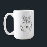 Funky Wolf Head Face Sketch Kaffeetasse<br><div class="desc">Funky Wolf Head Face Sketch Coffee / Tea Tasse Cup zu Ihrer Zuhause / Office Trinkbehälter Kollektion hinzuzufügen. Eine coole Geschenk-/Geschenkidee für alle,  die individuelle Designelemente,  positive Vibes,  Wölfe,  Wildtiere und Natur Liebe etc.</div>