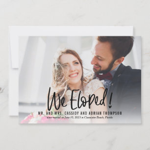 Funky Writing Wedding Elopement Empfang laden ein Dankeskarte