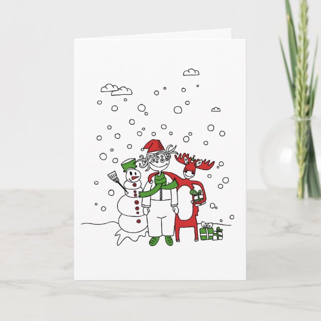 Funky Xmas Card Feiertagskarte (Vorderseite)