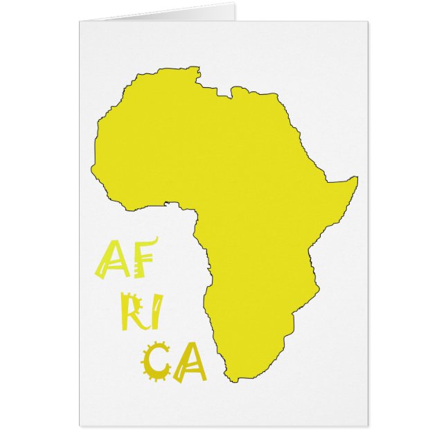 Funky Yellow Africa Map (Vorne)