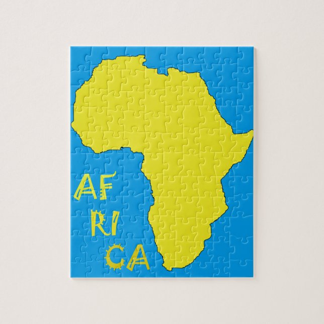 Funky Yellow Africa Map (Vertikal)