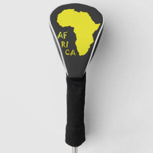 Funky Yellow Africa Map Continent Golf Headcover