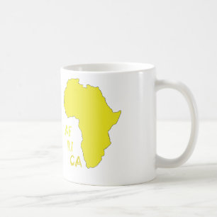 Funky Yellow Africa Map Kaffeetasse