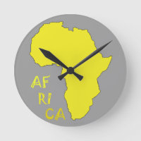 Funky Yellow Africa Map