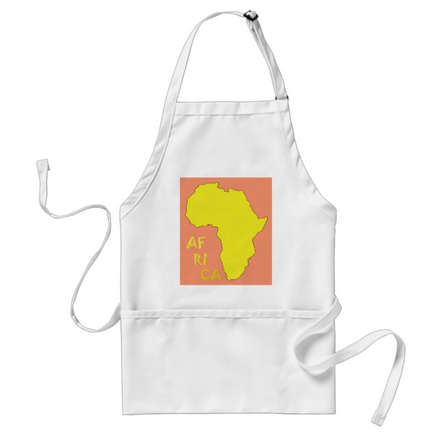 Funky Yellow Africa Map Schürze (Vorne)