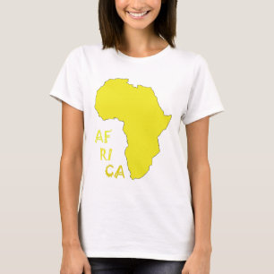 Funky Yellow Africa Map T-Shirt