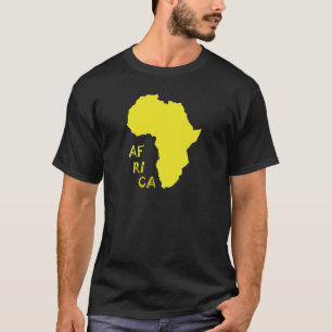 Funky Yellow Africa Map T-Shirt