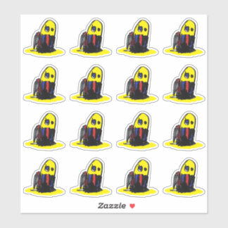 Funky Yellow Man - Custom Cut Vinyl Stickers Aufkleber