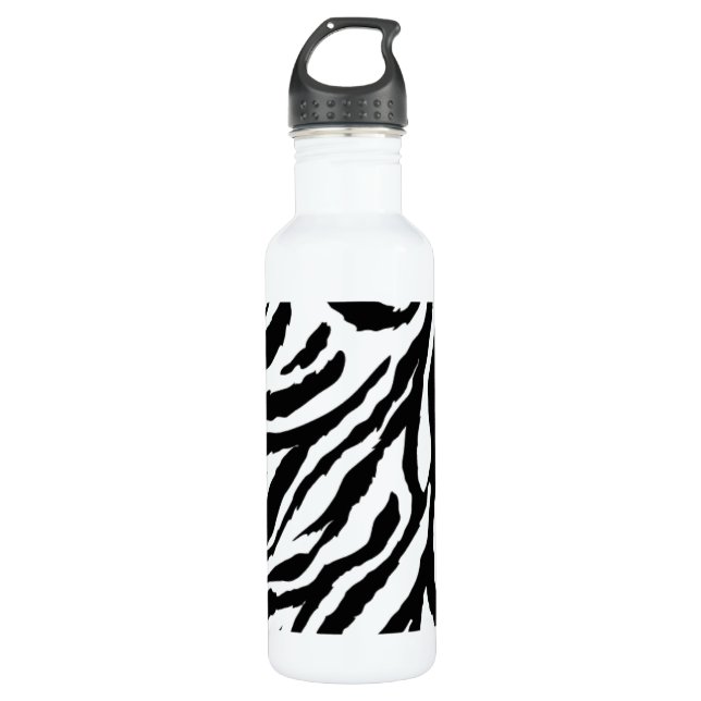 Funky Zebra Print Gym Trinkflasche (Vorderseite)