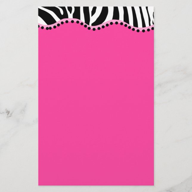 Funky Zebra Stationery Briefpapier (Vorderseite)