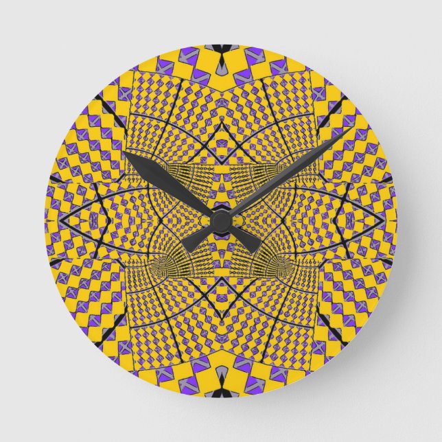 Funky Zeit Runde Wanduhr (Vorderseite)