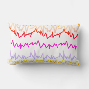 Funky Zick-Zack-Linien-Muster-Kissen Lendenkissen