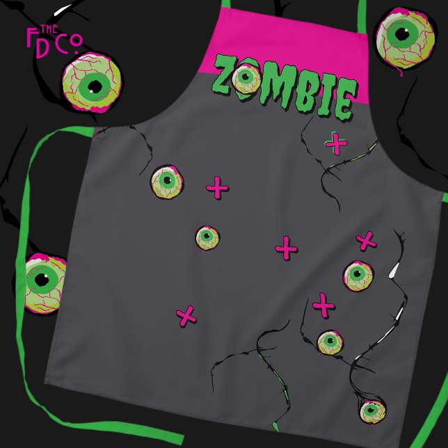 Funky Zombie Eyeball Poppin Funny" Schürze (Von Creator hochgeladen)