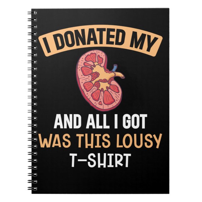 Funn Kidney Transplant Organs Humor Notizblock (Vorderseite)