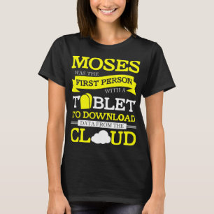 FUNNBIBLE MOSES TABLET Christlicher Spaß Geschenk T-Shirt