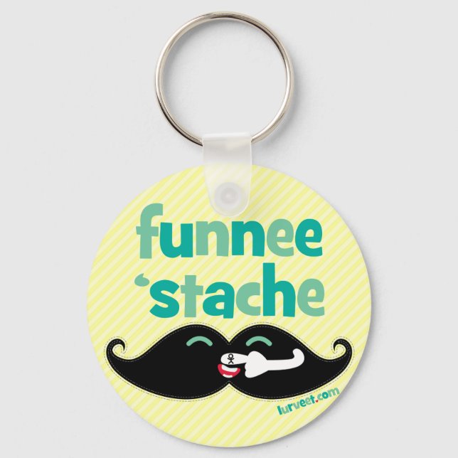 Funnee Stache Schlüsselkette Schlüsselanhänger (Vorderseite)