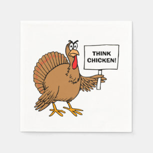 Funniest Christmas Turkey Joke Think Chicken Serviette