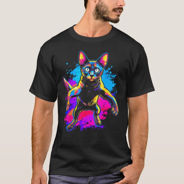 Funniest Siamese Cat T-Shirt (Vorderseite)