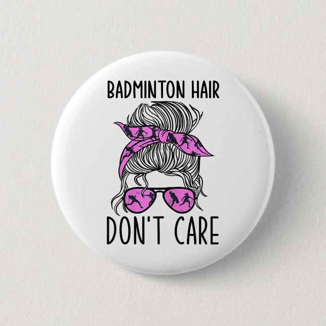 Funnny Badminton Player & amp; Lover - Shuttle Bad Button (Vorderseite)