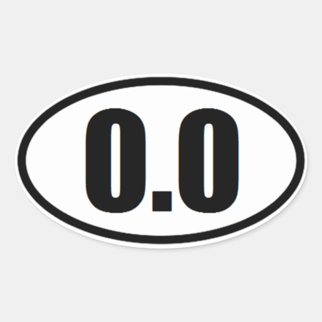 Funny 0.0 Marathon Läufer Aufkleber (Vorderseite)