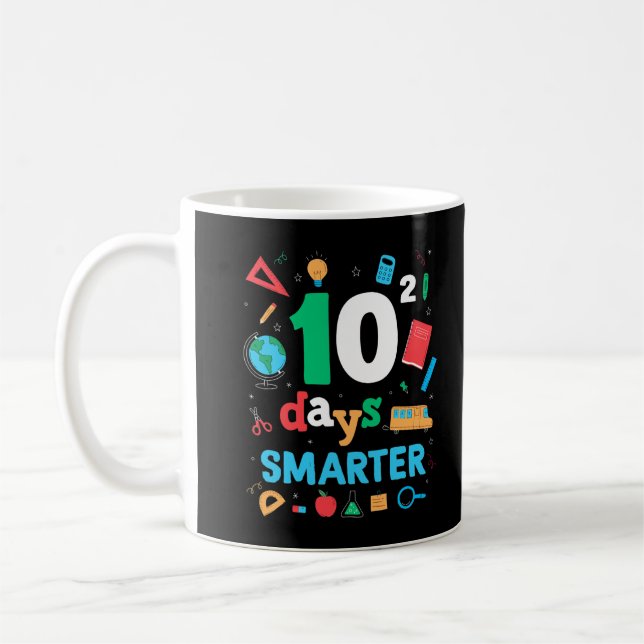 Funny 100 Days Smarter Of School Math Teacher Outf Kaffeetasse (Links)