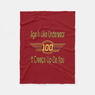 Funny 100. Geburtstagsgeschenke - Alter ist wie Un Fleecedecke