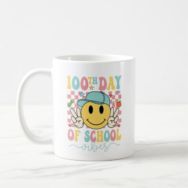 Funny 100th Day Of School Vibes Kaffeetasse (Links)