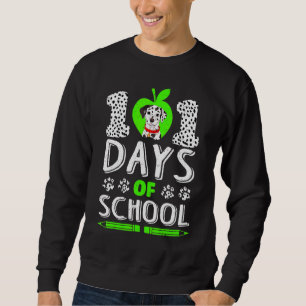 Funny 101 Days of School Dalmatiner Hund 100. Smar Sweatshirt