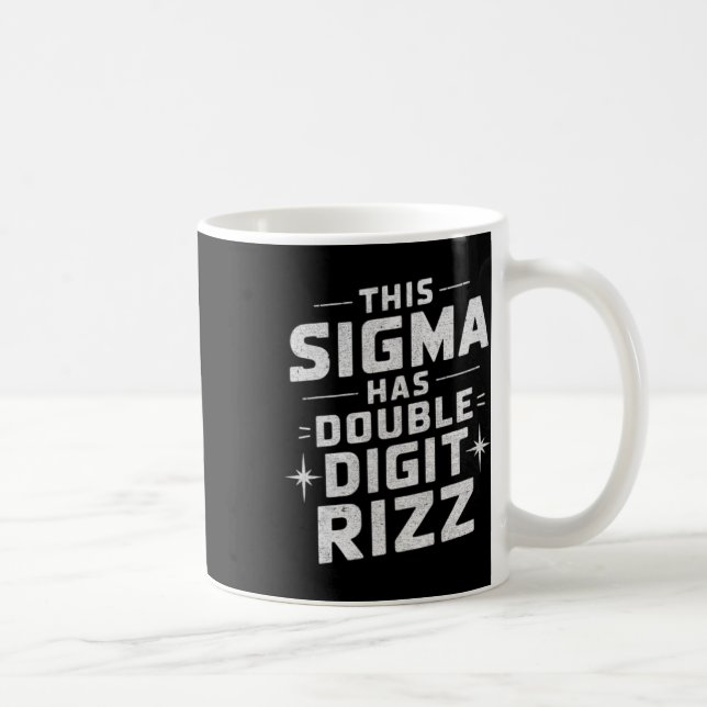 Funny 10 Year Old Birthday Rizz Sigma Brain Rot Bo Kaffeetasse (Rechts)