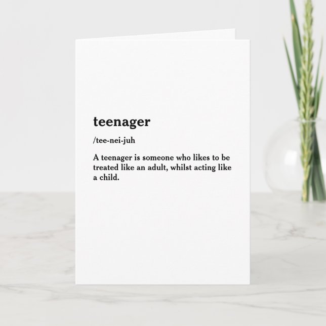 Funny 13. Geburtstag | Dreizehn Teenager Karte (Vorderseite)