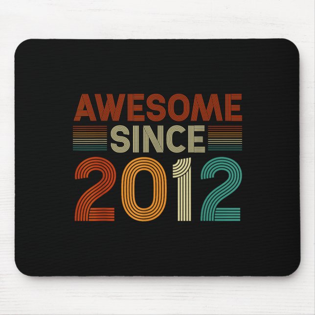 Funny 13 Year Old Awesome Since 2012 Birthday Son  Mousepad (Vorne)
