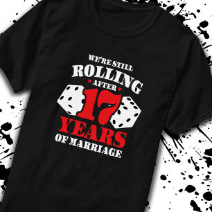 Funny 17 Jahre Paare Verheiratet 17 Jahre T-Shirt