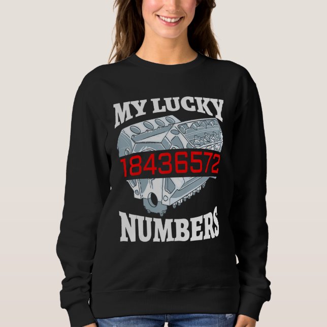 Funny 18436572 Auto Mechanic V8 Muscle Car Firing Sweatshirt (Vorderseite)