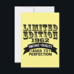 Funny 1962 Birthday Card Limited Edition Dankeskarte<br><div class="desc">Limitierte Auflage 1962 Vintage Qualität Vollständig gealtert.</div>