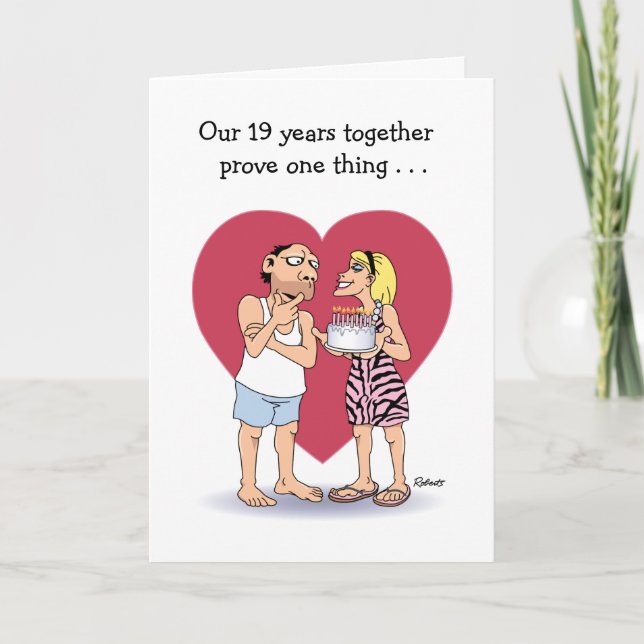 Funny 19 th Wedding Anniversary Card Karte (Vorderseite)