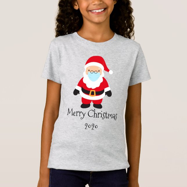 Funny 2020 Weihnachten Weihnachts-Gesicht Maske T-Shirt (Vorderseite)