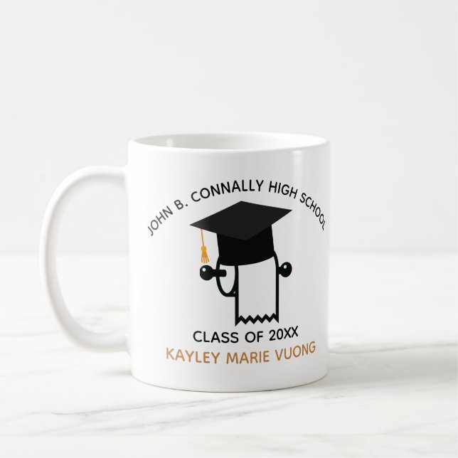 Funny 2021 Abschluss Toilettenpapier Pandemic Seni Kaffeetasse (Links)